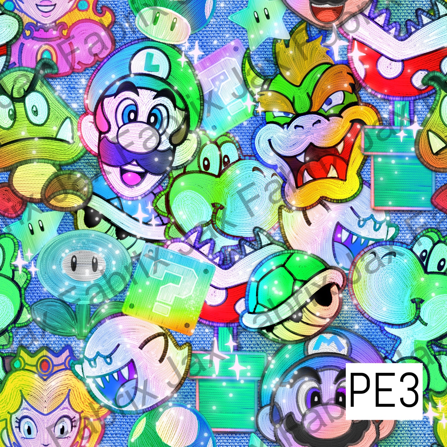 Video Game Embroidery PE3