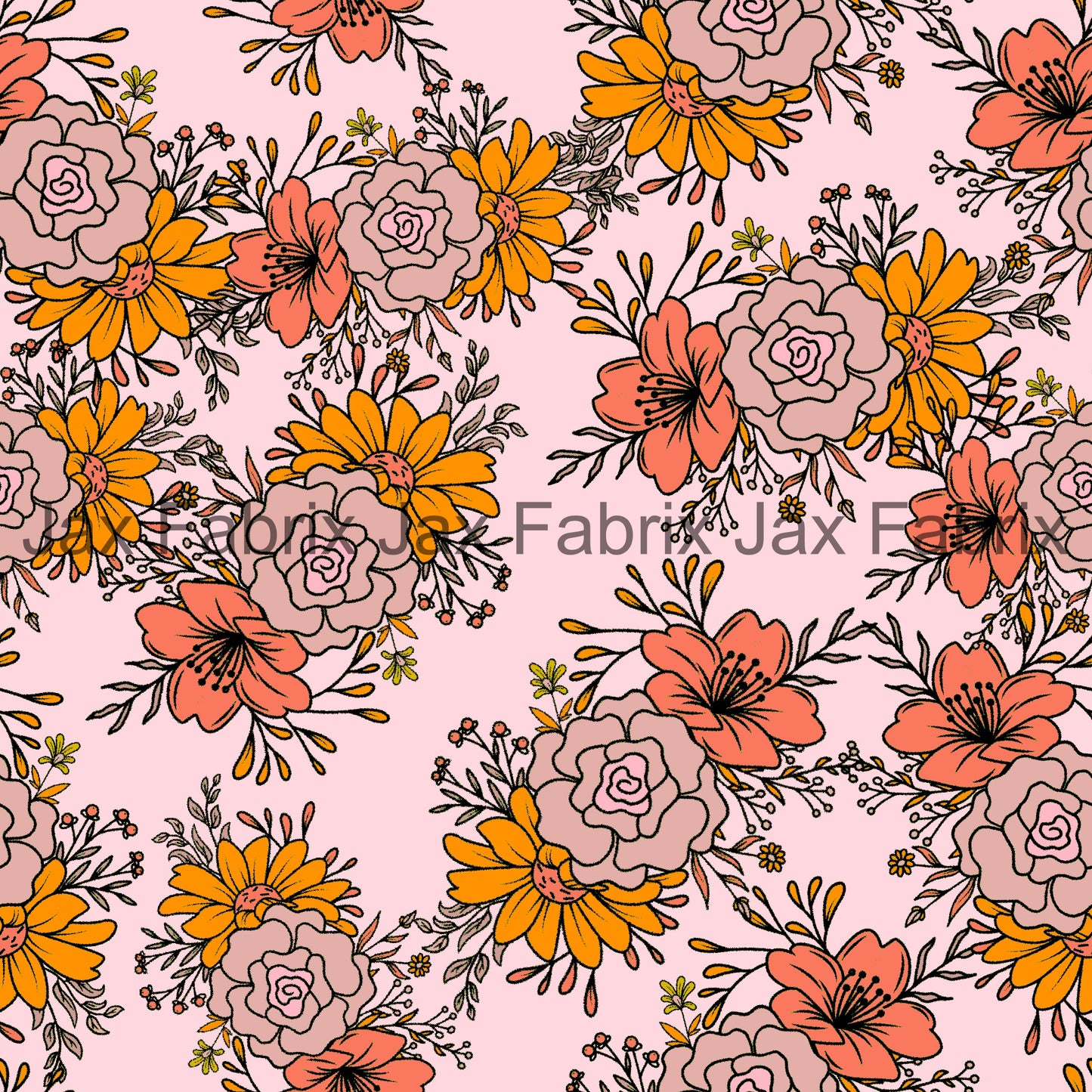 Pink and Orange Floral LD221