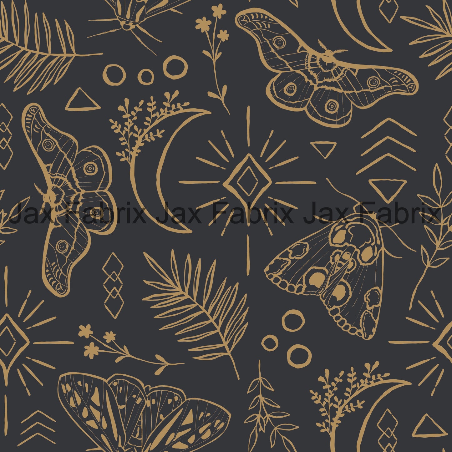 Celestial Moths Black Gold CR6