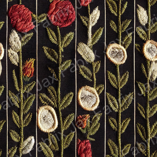 Floral Stripe Embroidery OG11