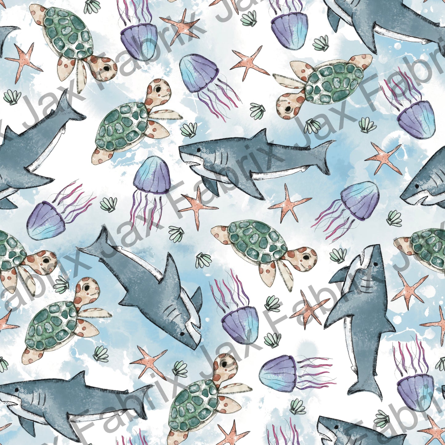Watercolor Ocean Animals BF233