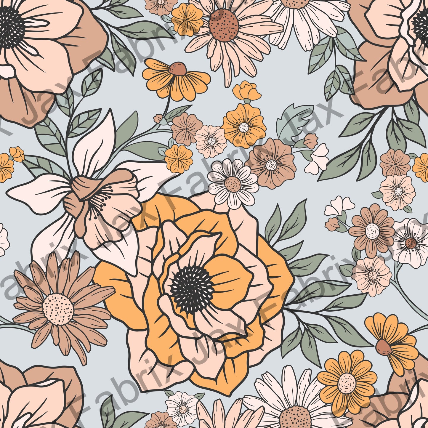 Blue Boho Floral CPDS44