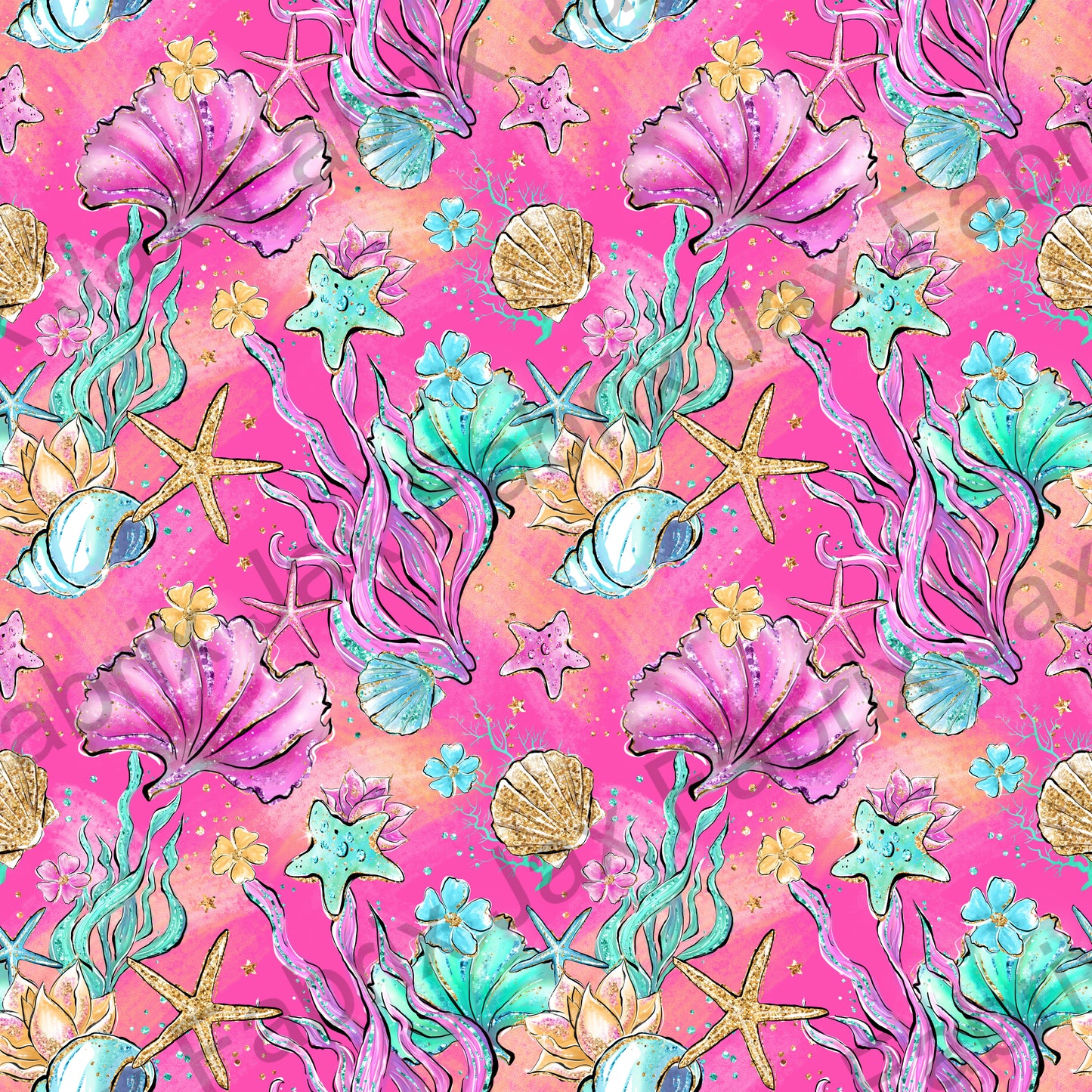 Hot Pink Seashells INH202