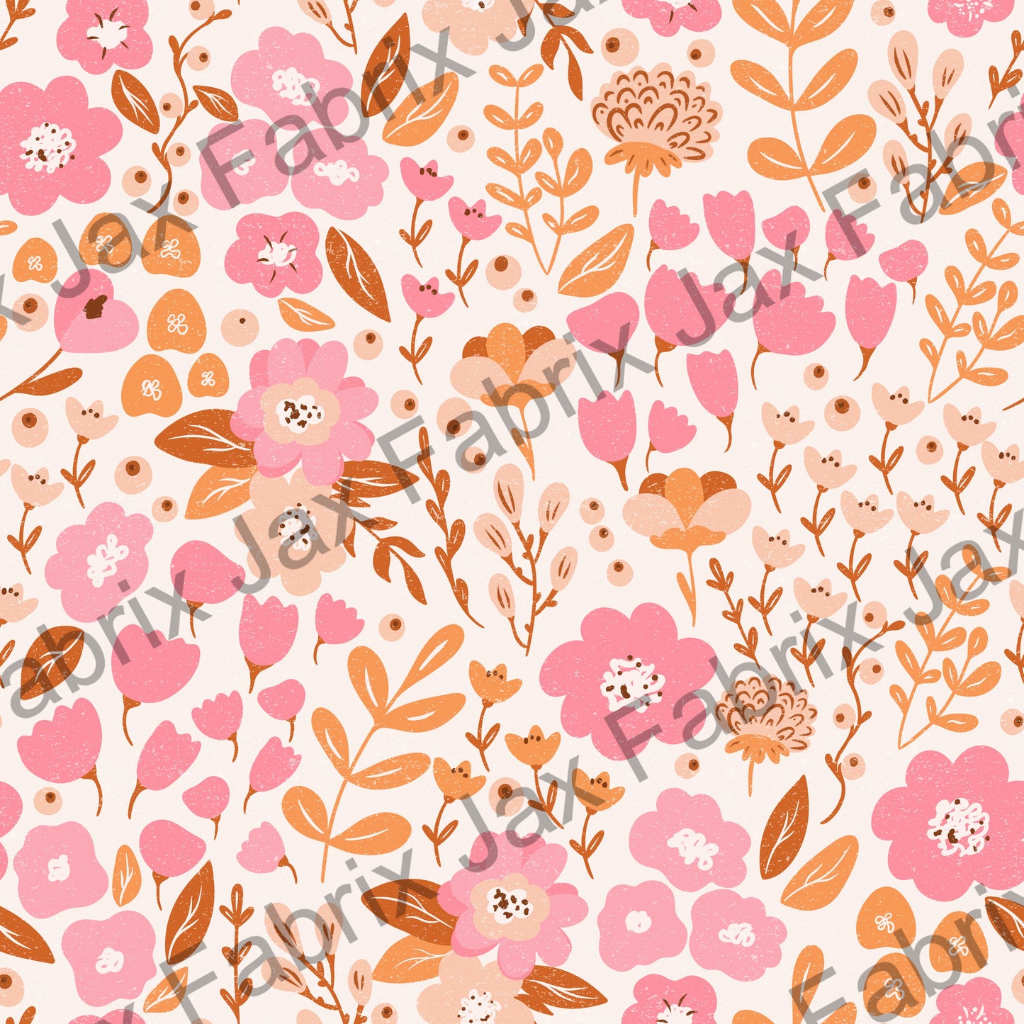 Peachy Retro Flowers CPDS39