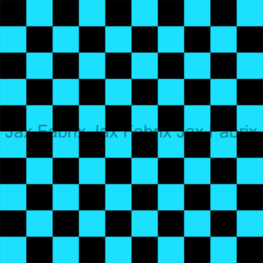 Black and Blue Checkers LD17