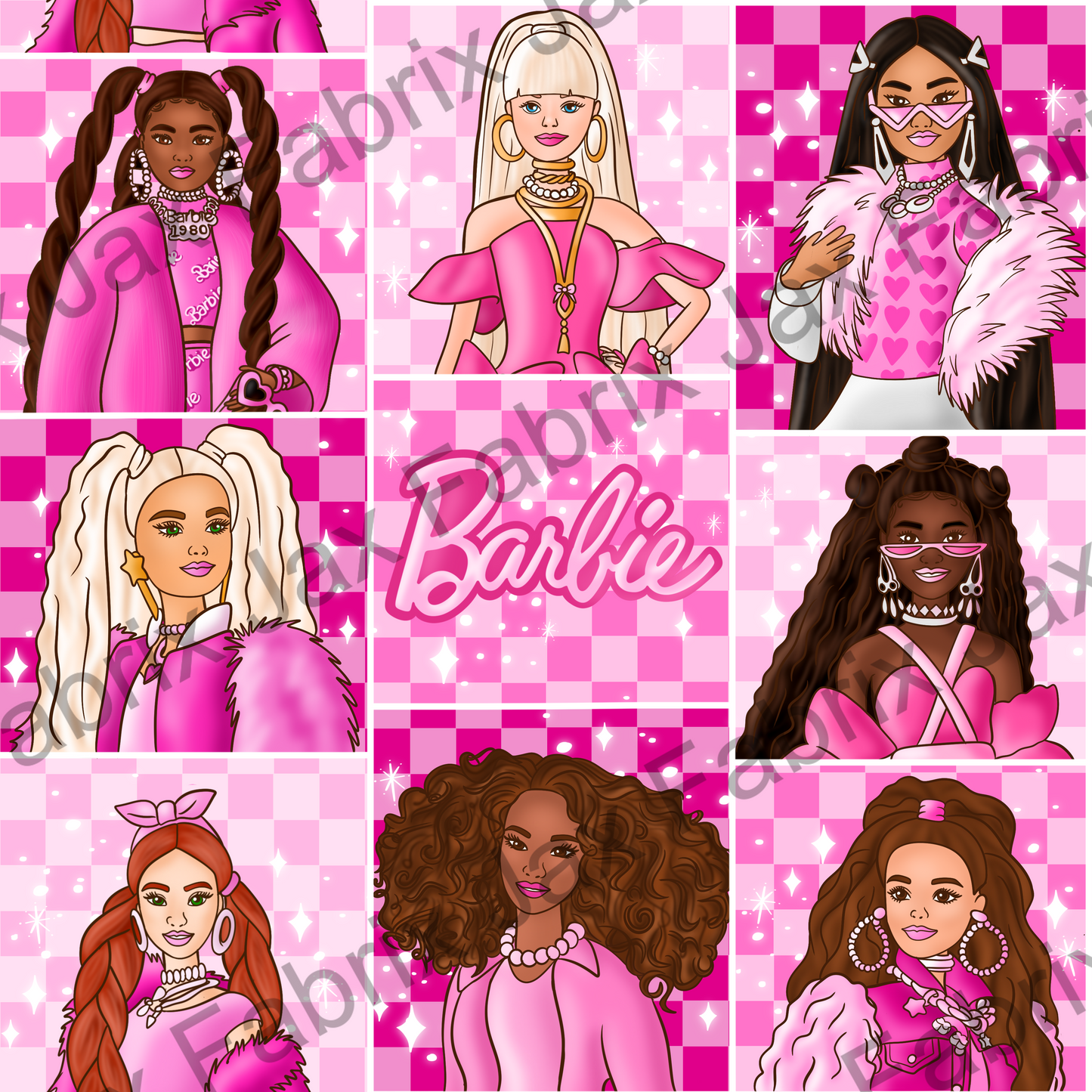 Pink Doll Checkers ZR173