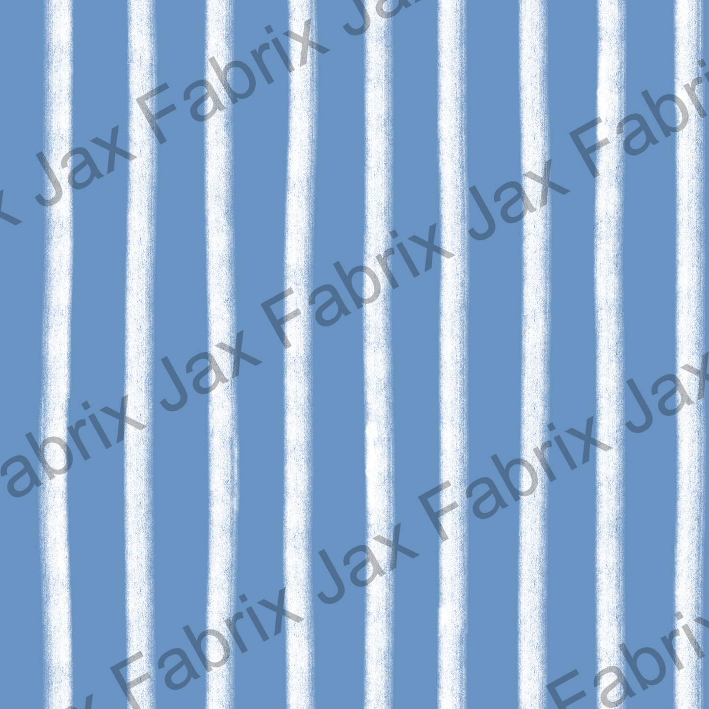 Blue Crayon Floral Blue Stripes RAE302