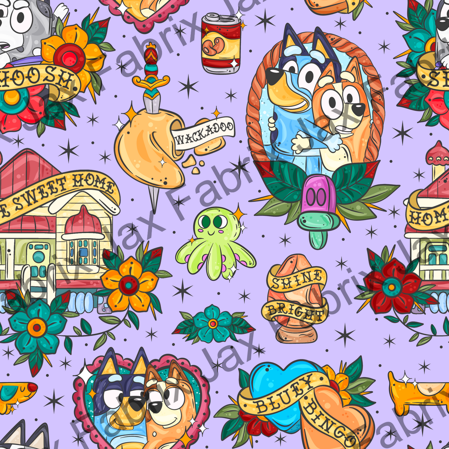 Tattoo Pups Purple PC446