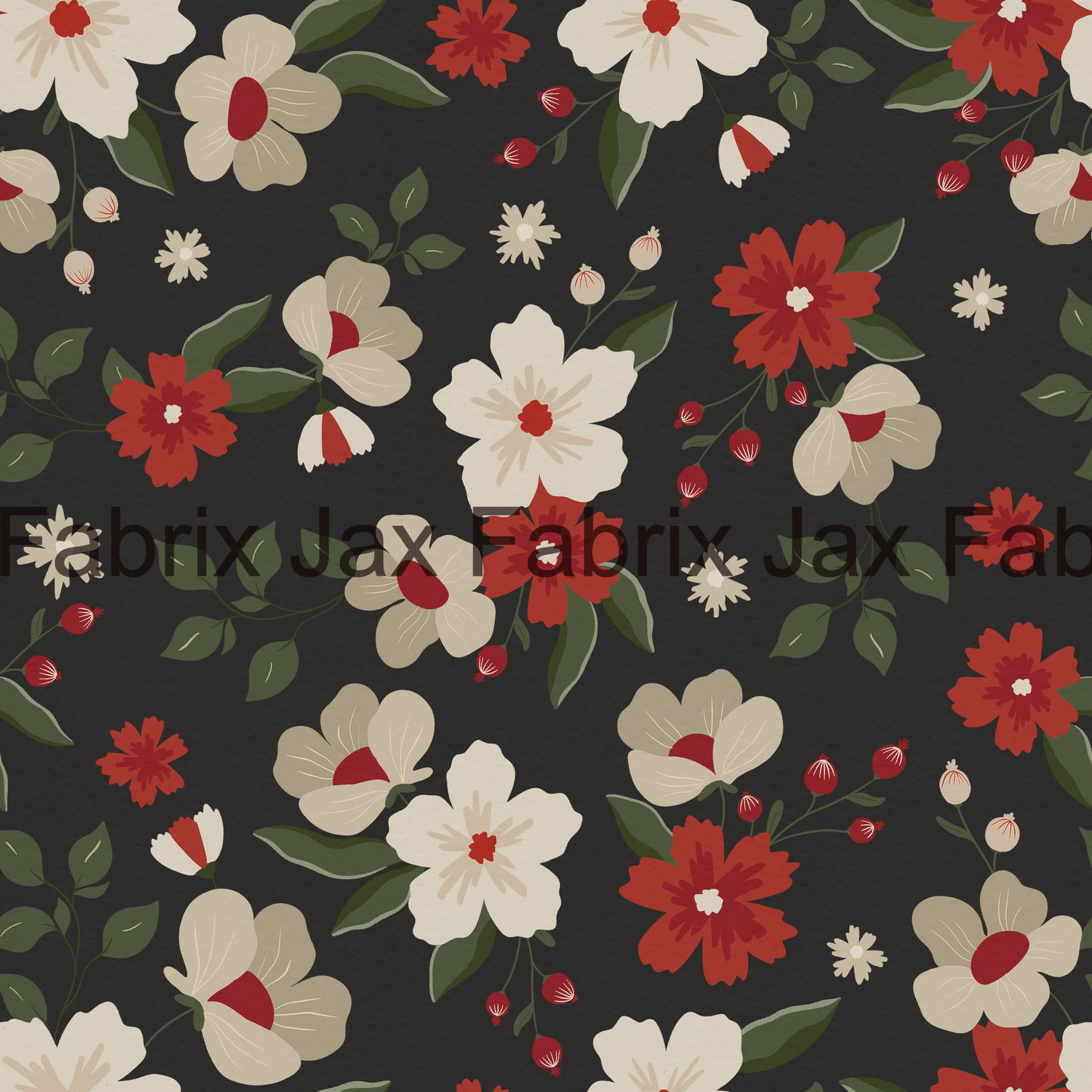 Christmas Floral Grey RAE30