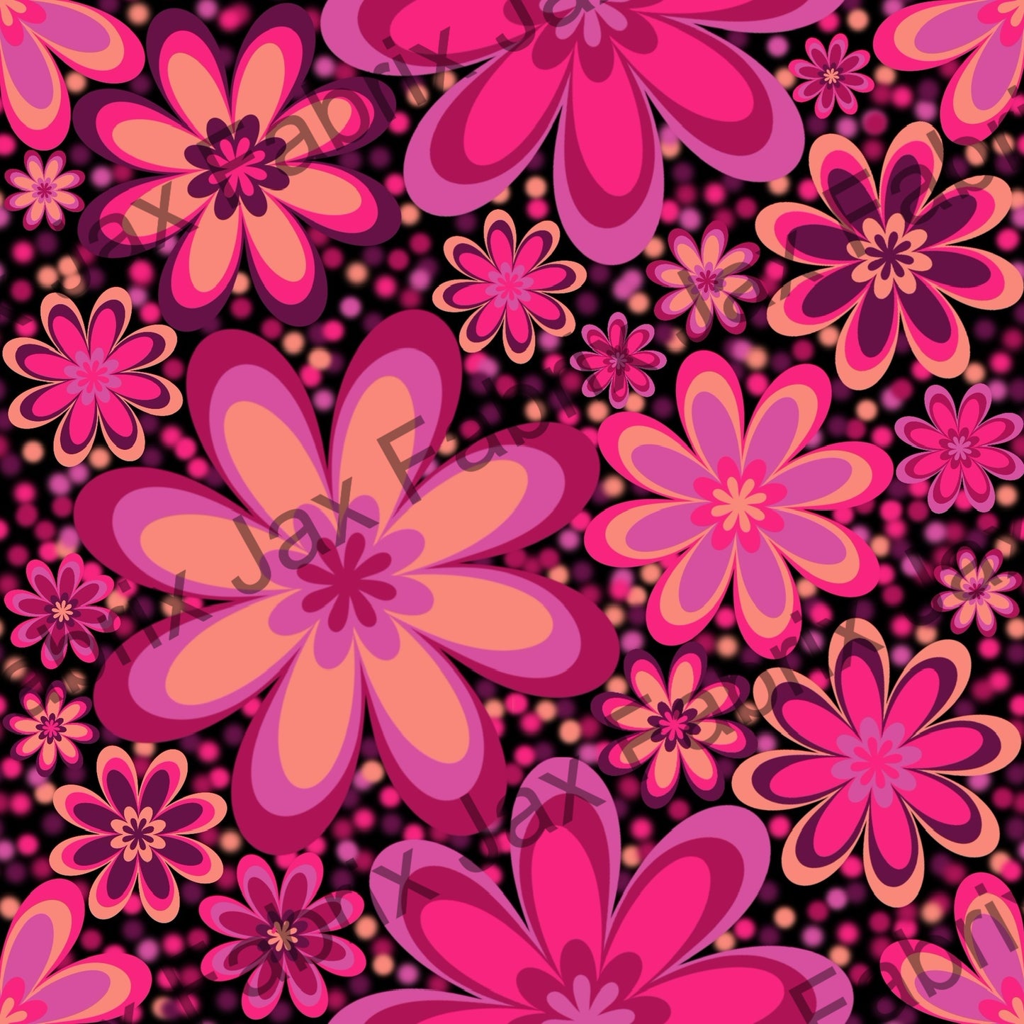 Groovy Floral Black LCB6