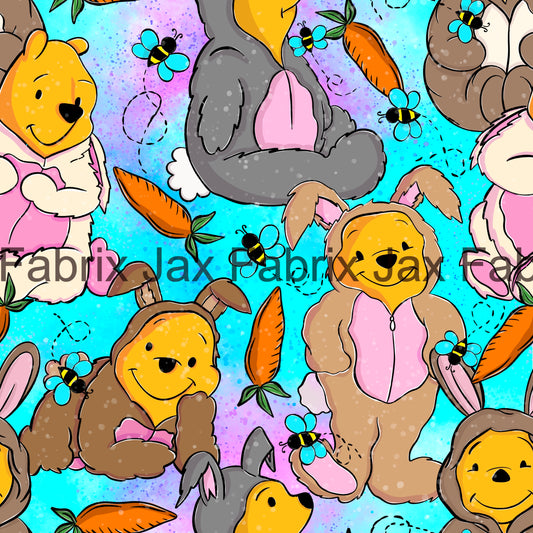 Bunny Pooh Blue Turquoise ABS26