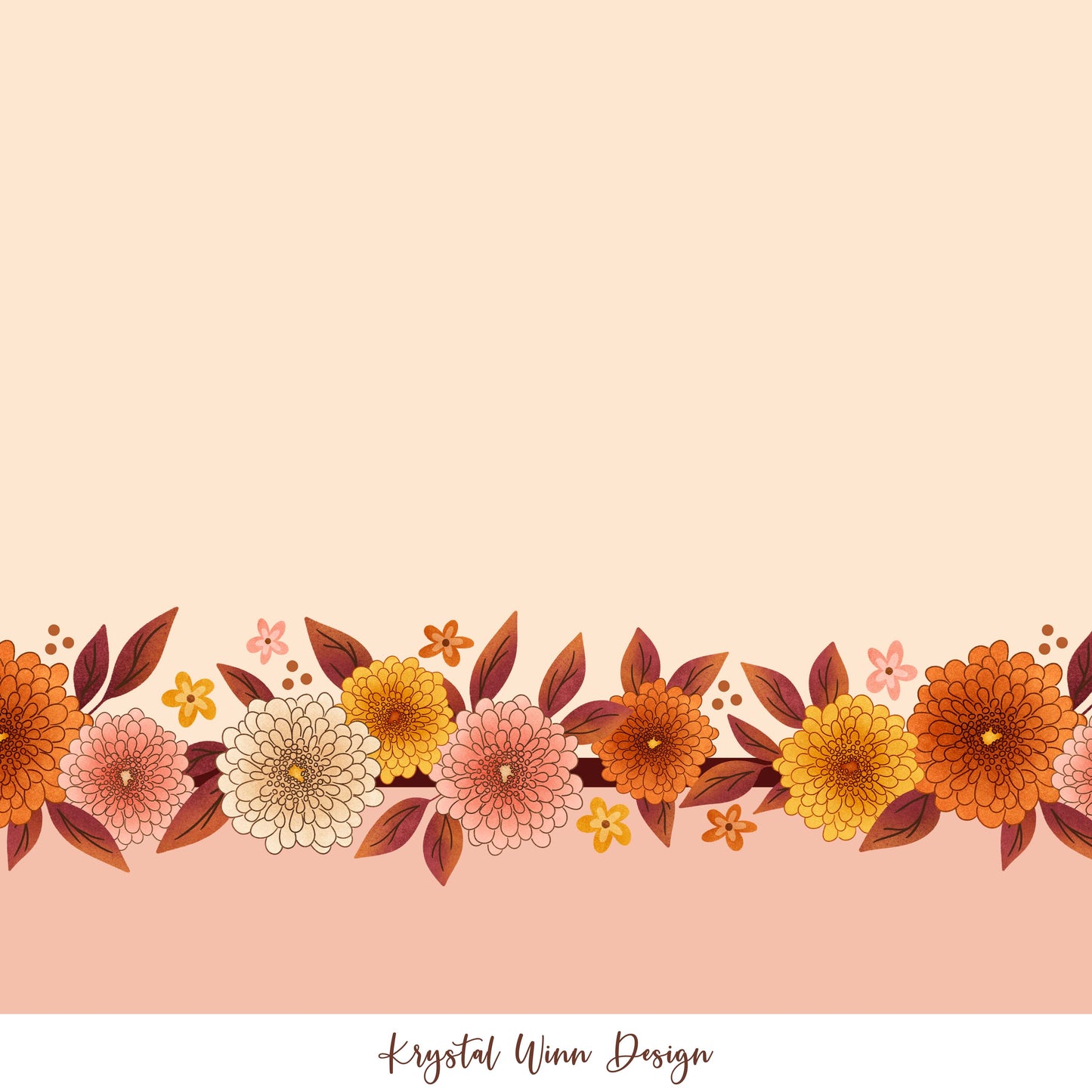 Fall Y'all Mums Border KW100