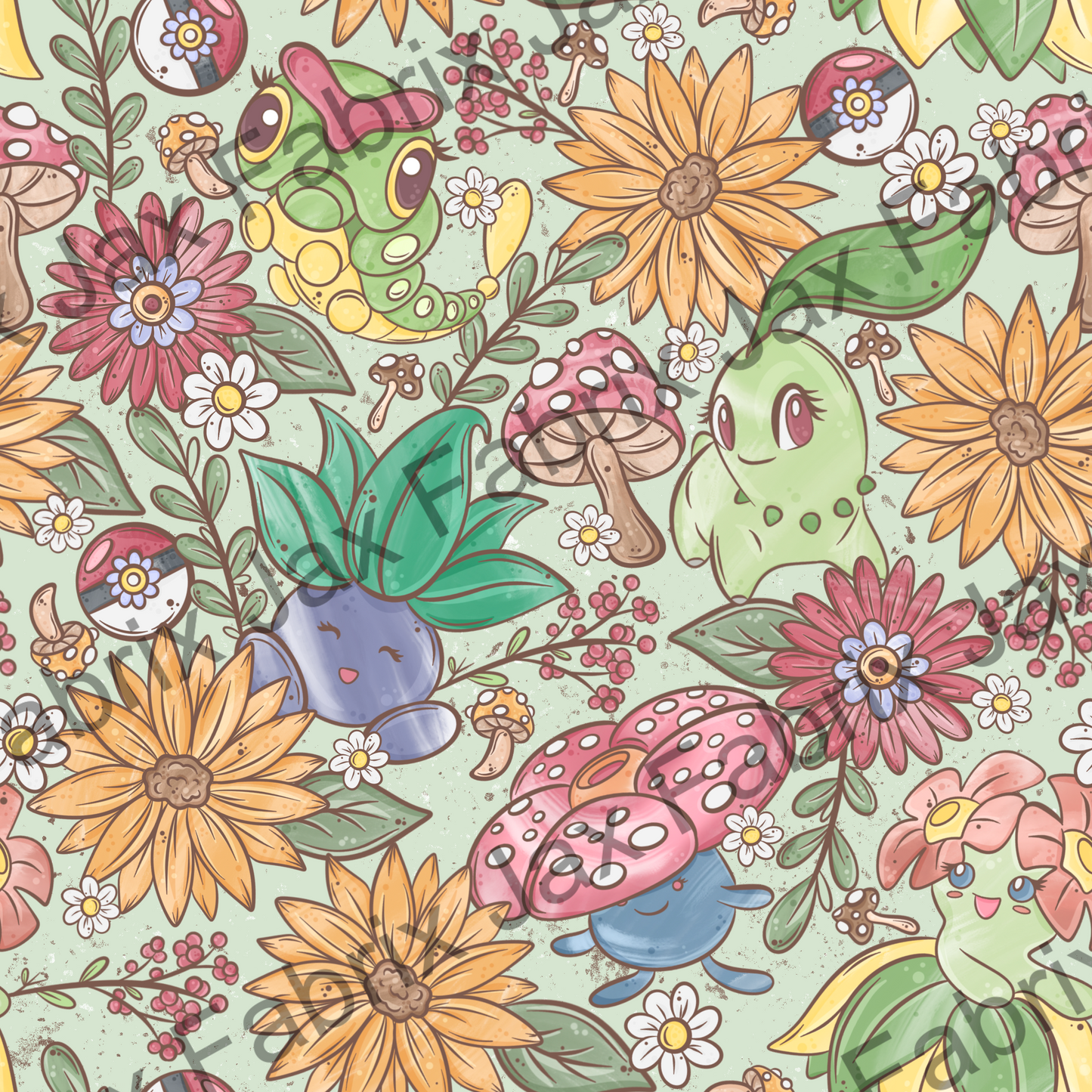 Forest Poke Plant Light Green PC532