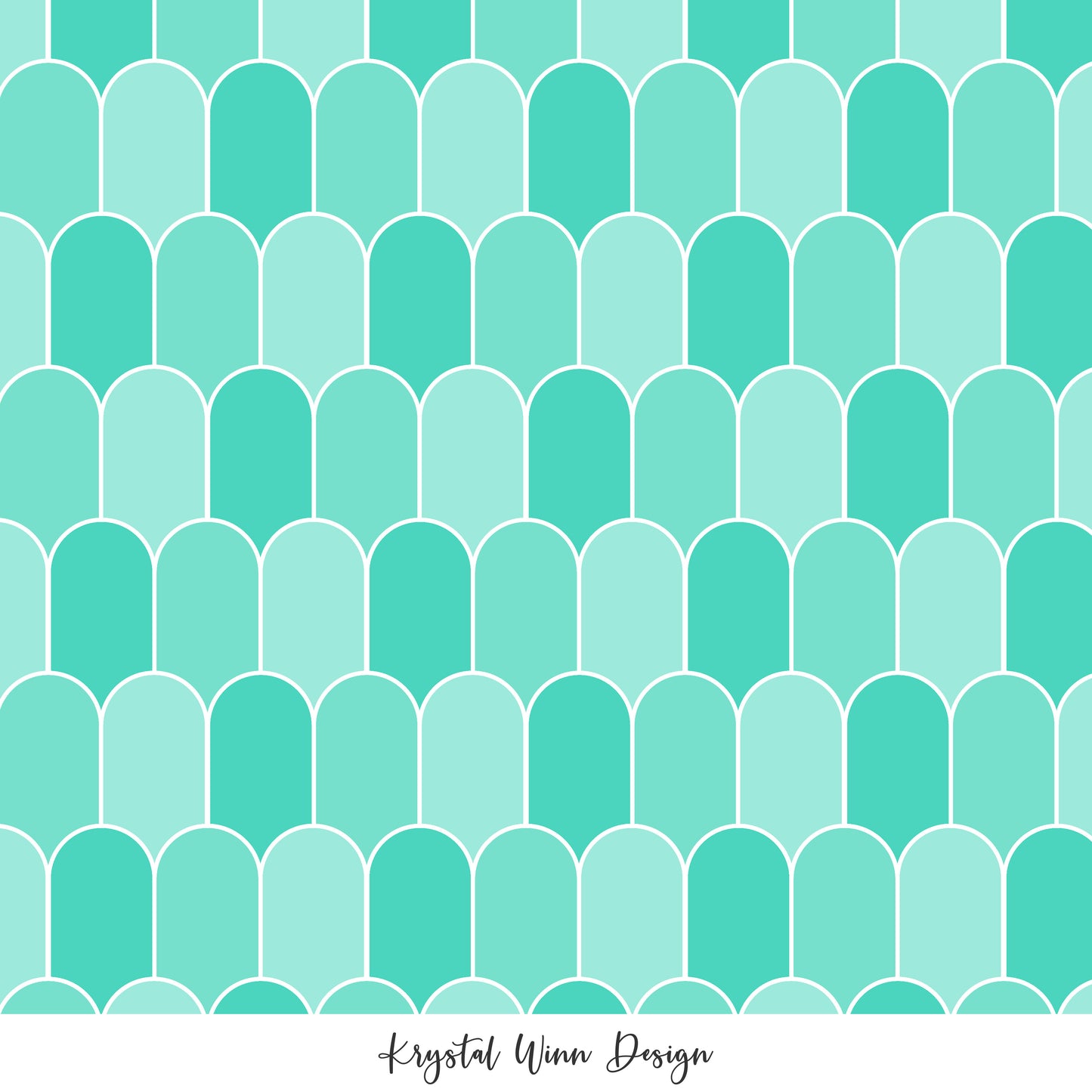 Groovy Scallops Teal KW425