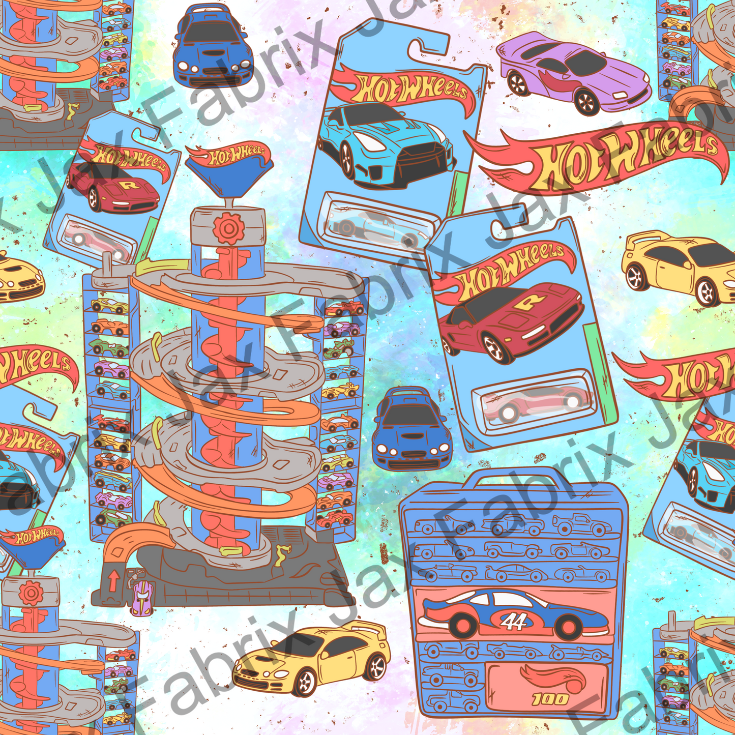 Toy Cars Tie Dye PC312