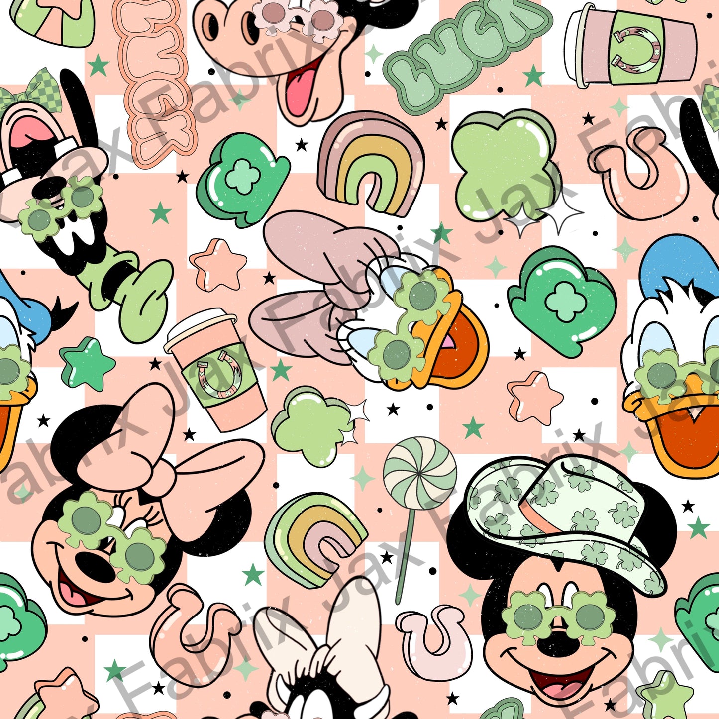 Lucky Mouse Pink Check BP188