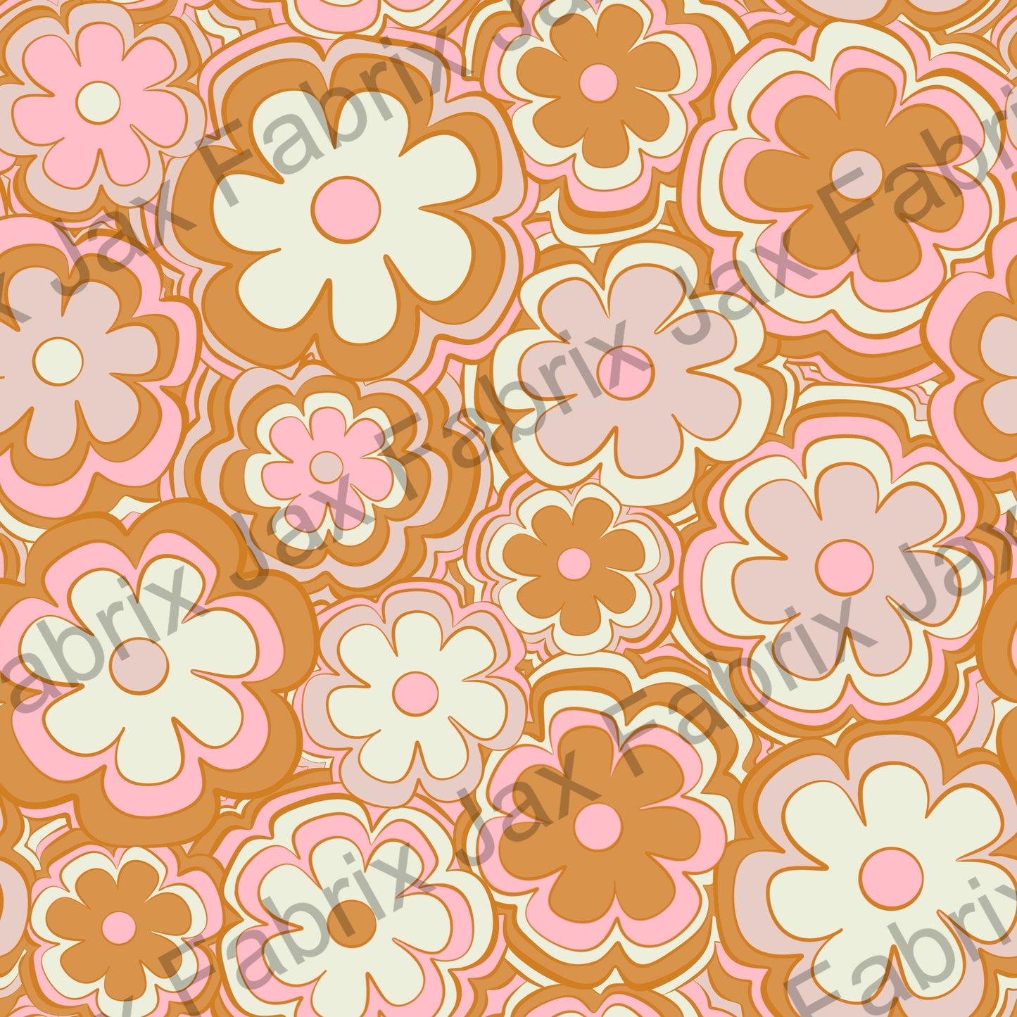 Groovy Retro Floral Daisy Light SKYY142