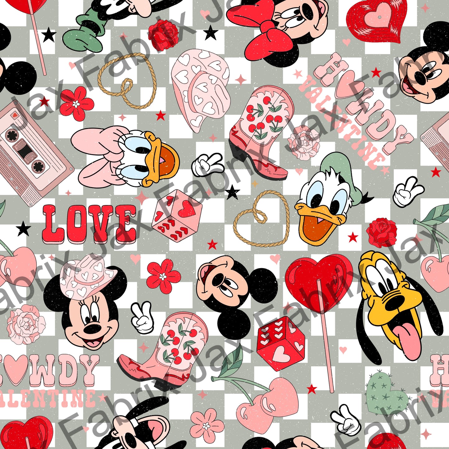 Magical Western Love Grey Check BP89