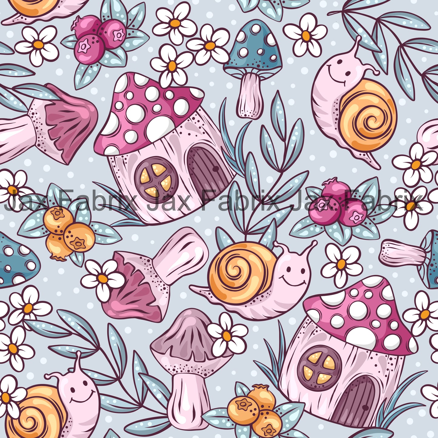 Mushroom House Blue EVB5