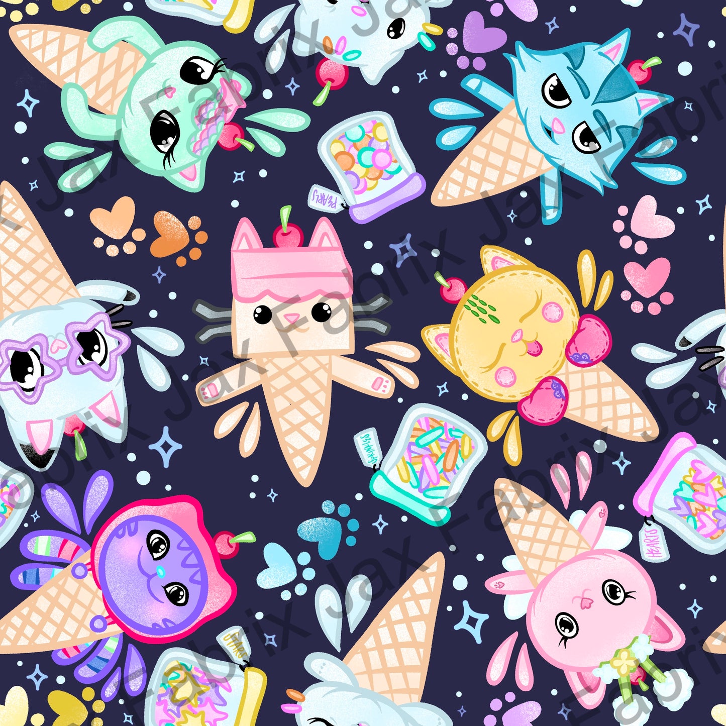 Dollhouse Kitty Cones Navy GSCG35