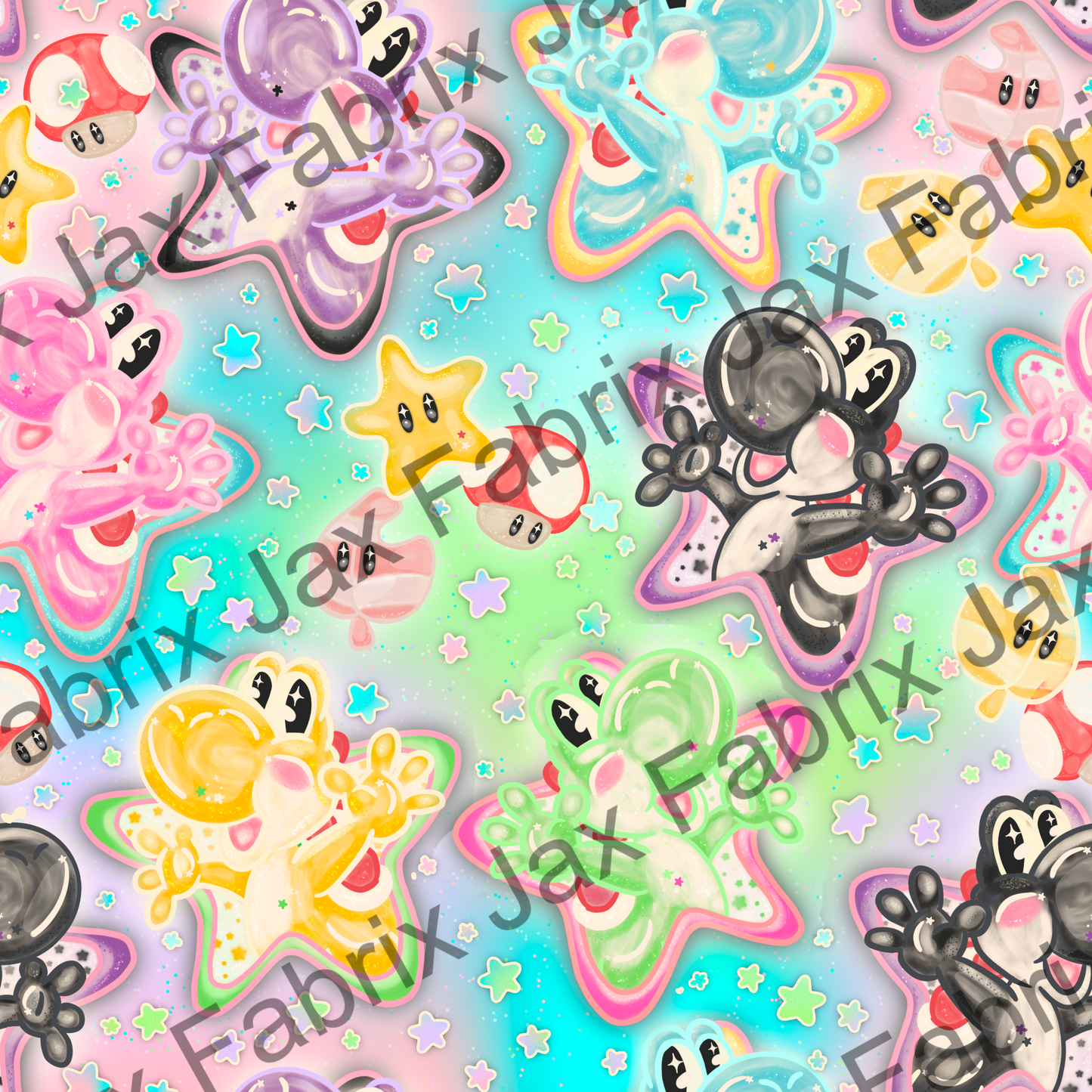 Green Dino Pastel Stars LYSS81