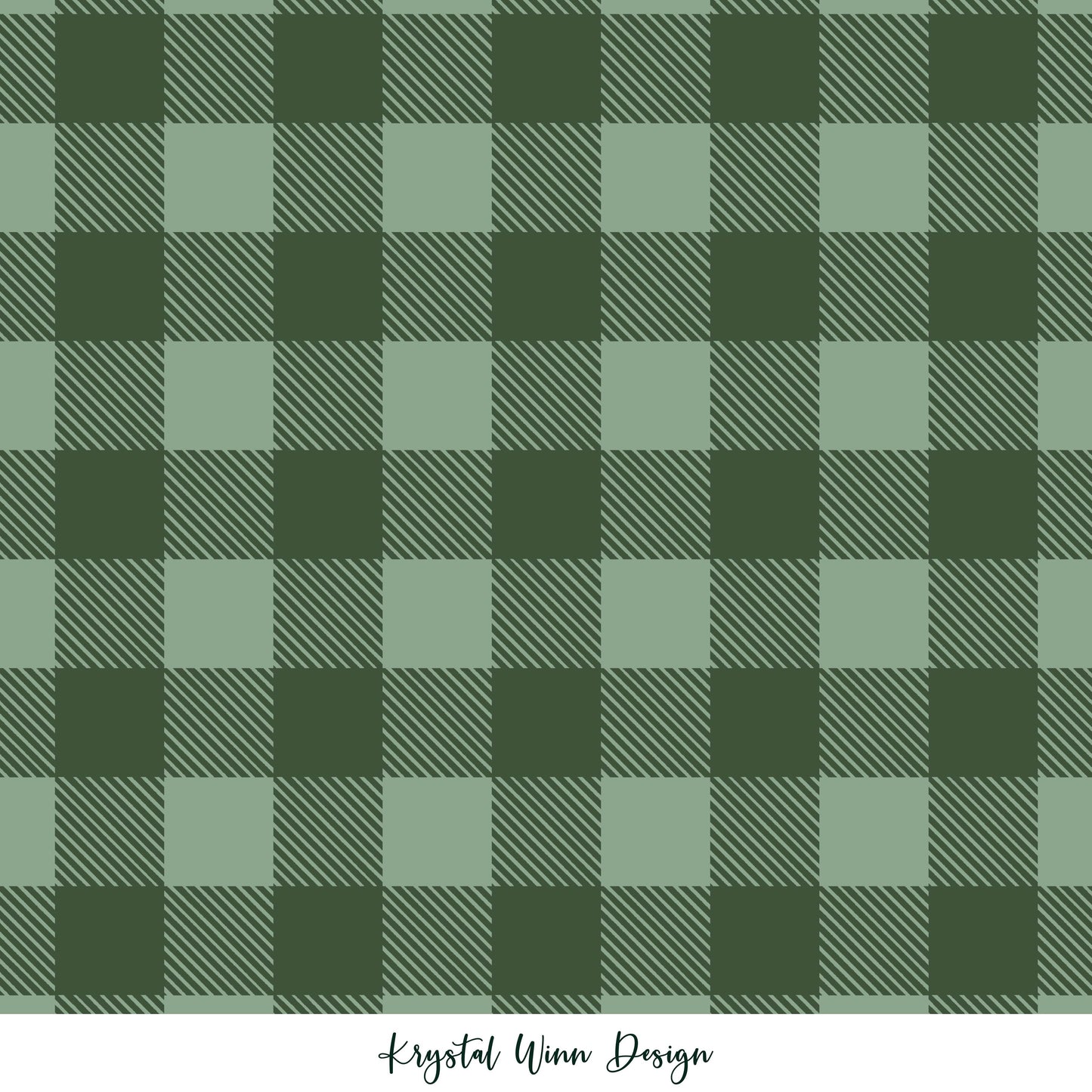 Merry Little Buffalo Check Forest KW170