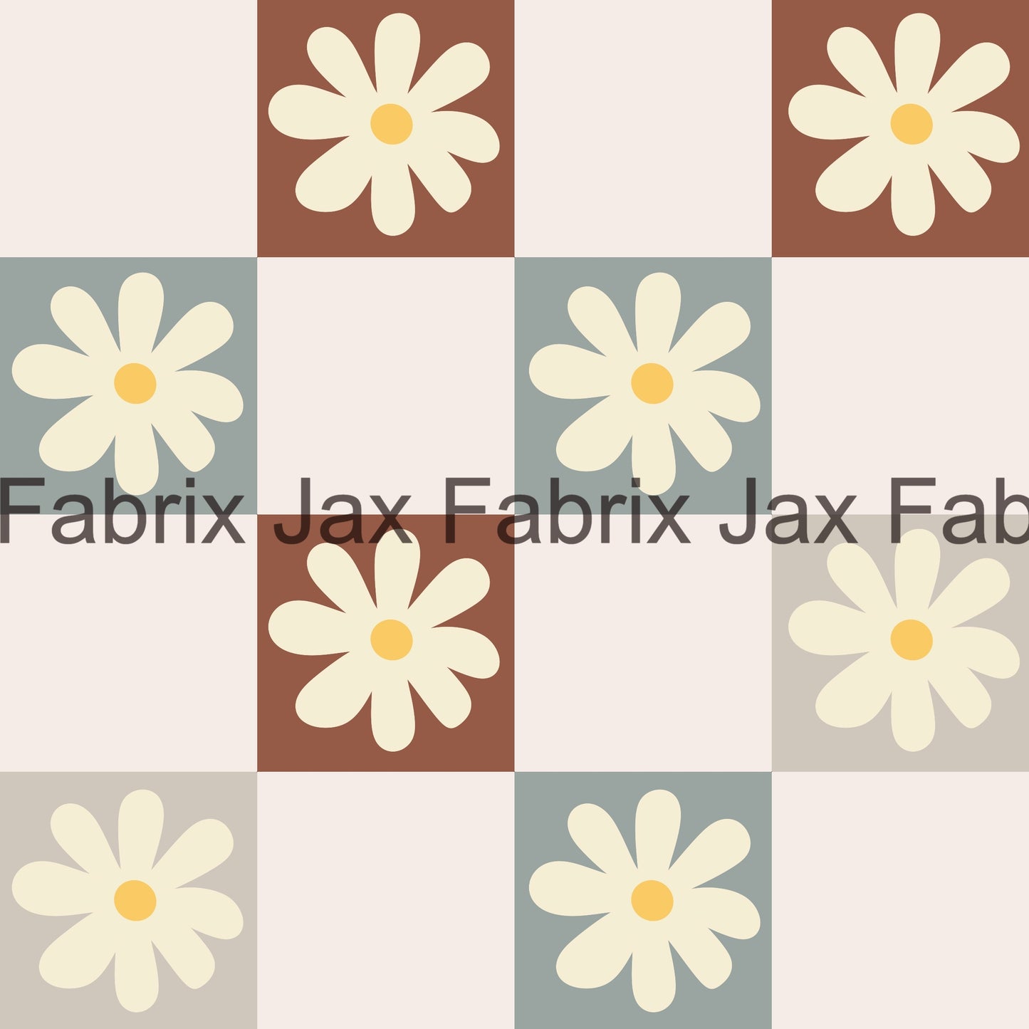 Modern Boho Checker Floral LD248