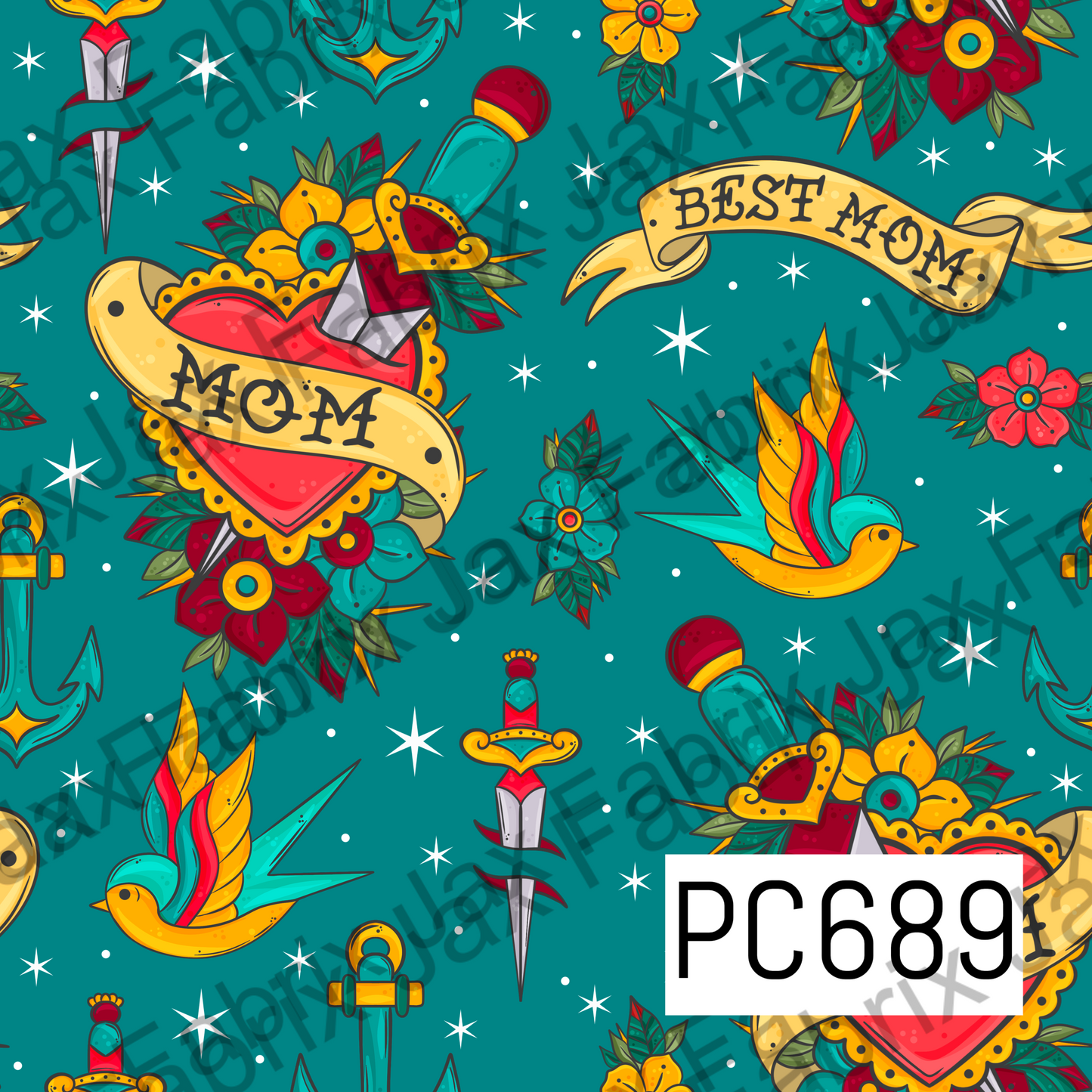 Mom Tattoo Teal PC689