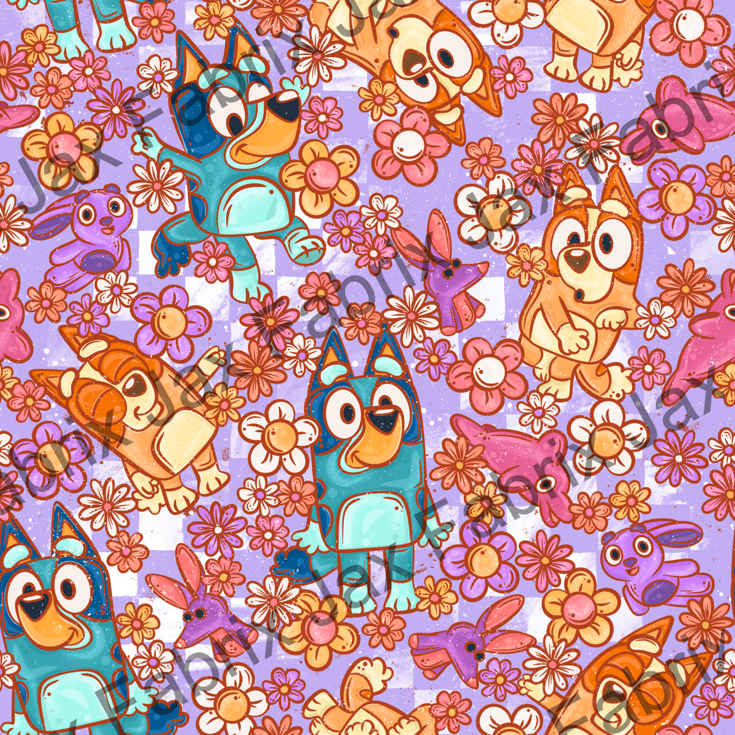 Floral Purple Heeler PC148