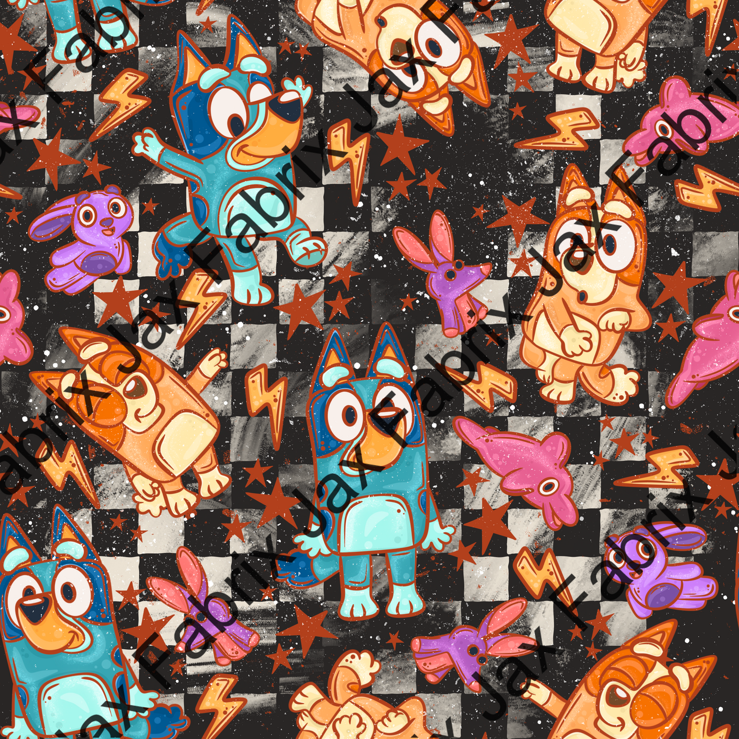 Heeler Lighting Black and White Check PC143