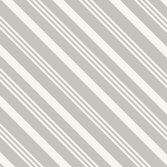 Classic Christmas Candy Cane Stripe Grey KW31