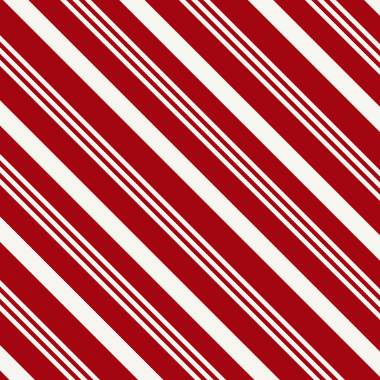 Classic Christmas Candy Cane Stripe Red KW33