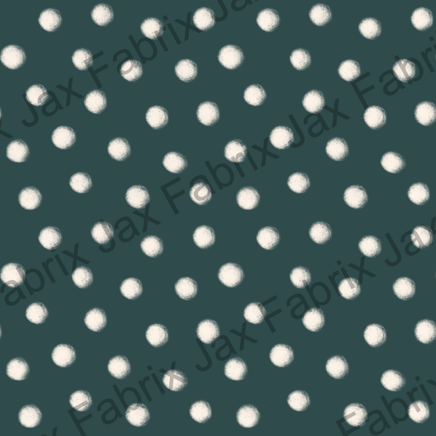 Pink Crayon Floral Small Green Dots RAE297