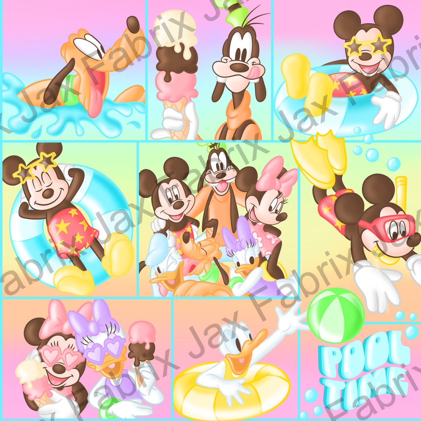 Pool Time Mouse Rainbow ZR198