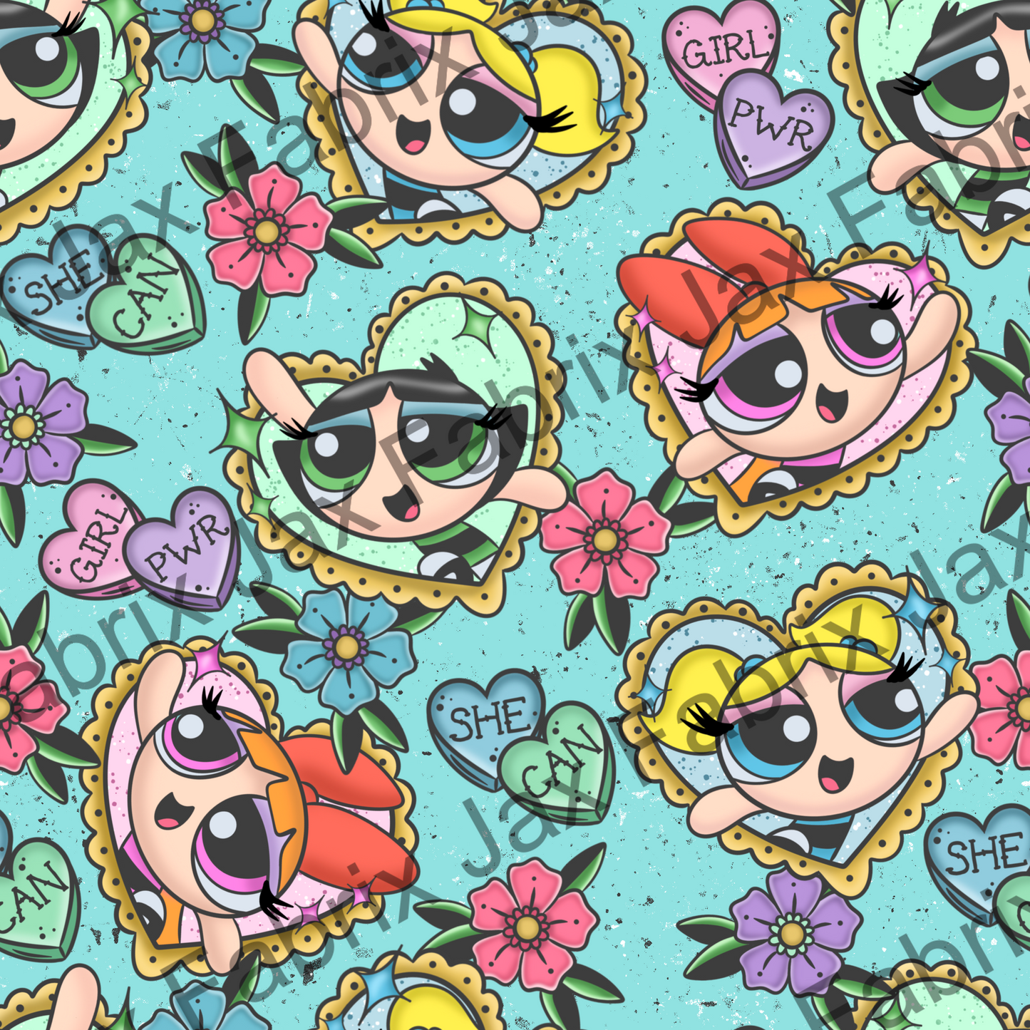 Tattoo Puff Girls Blue PC327