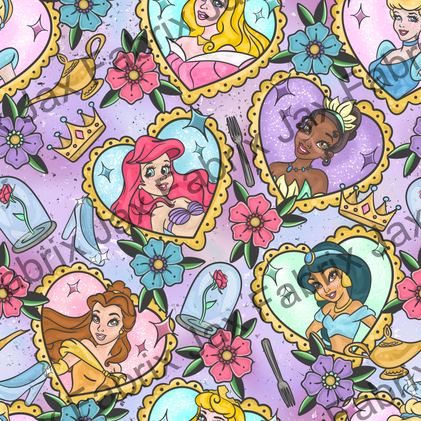Tattoo Princess Purple Multi PC322