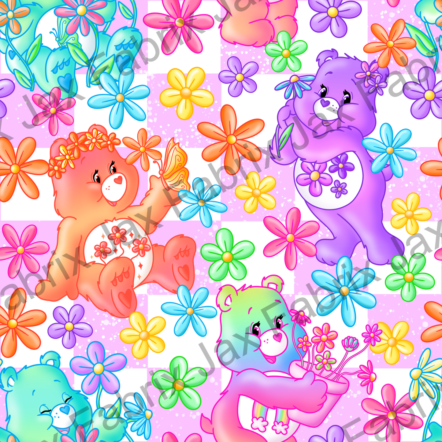 Spring Bears Purple Check ZR155