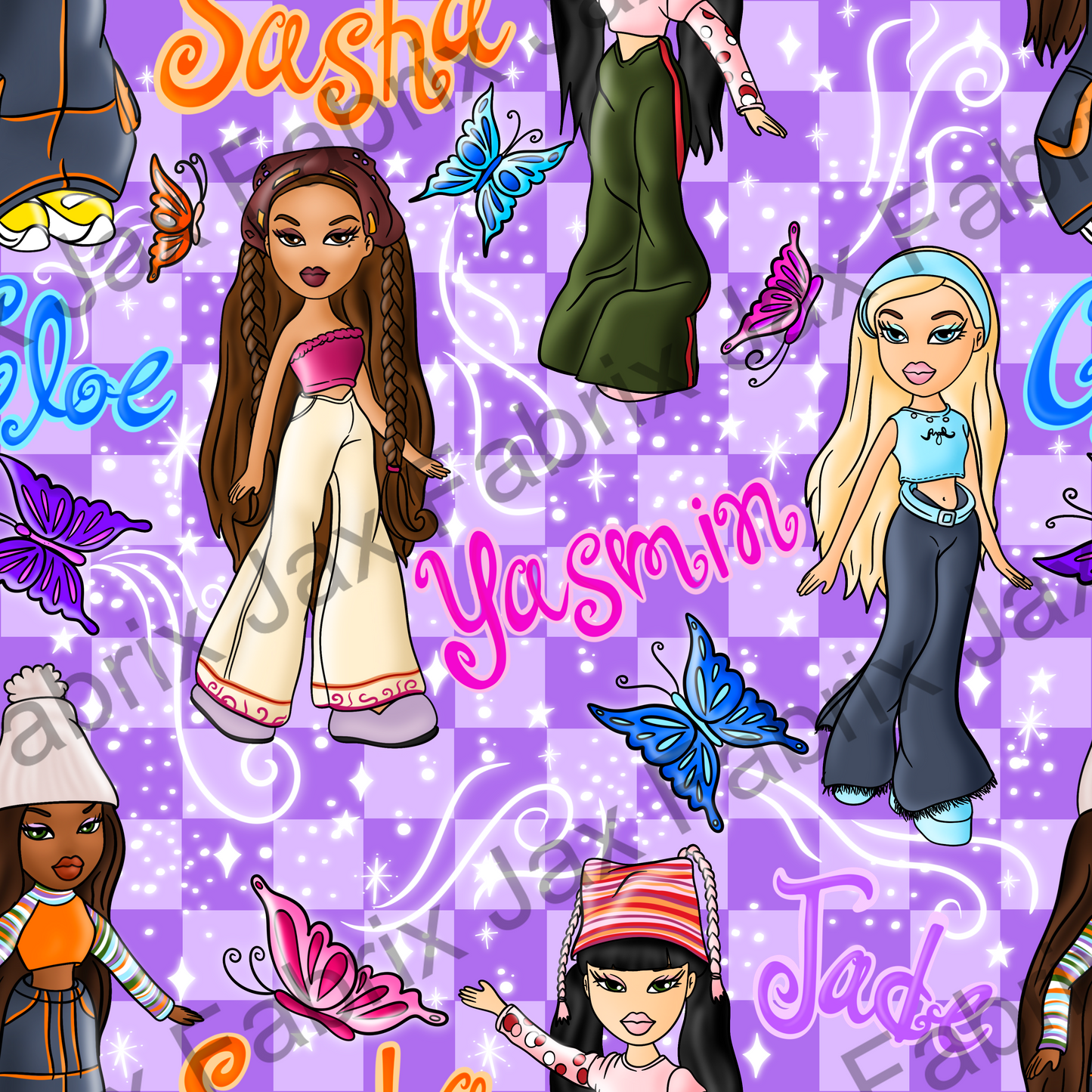 Fashion Girls Purple Check ZR175