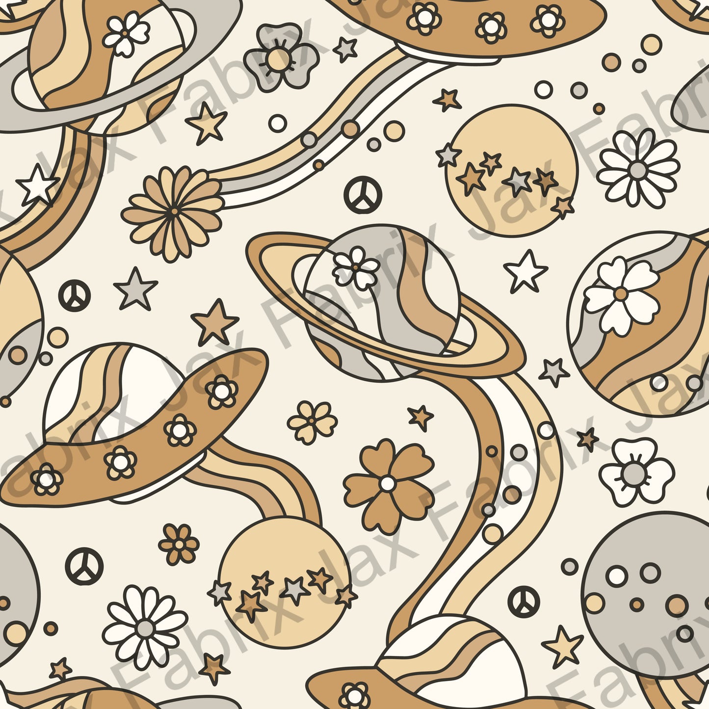 Retro Space Floral RPC55