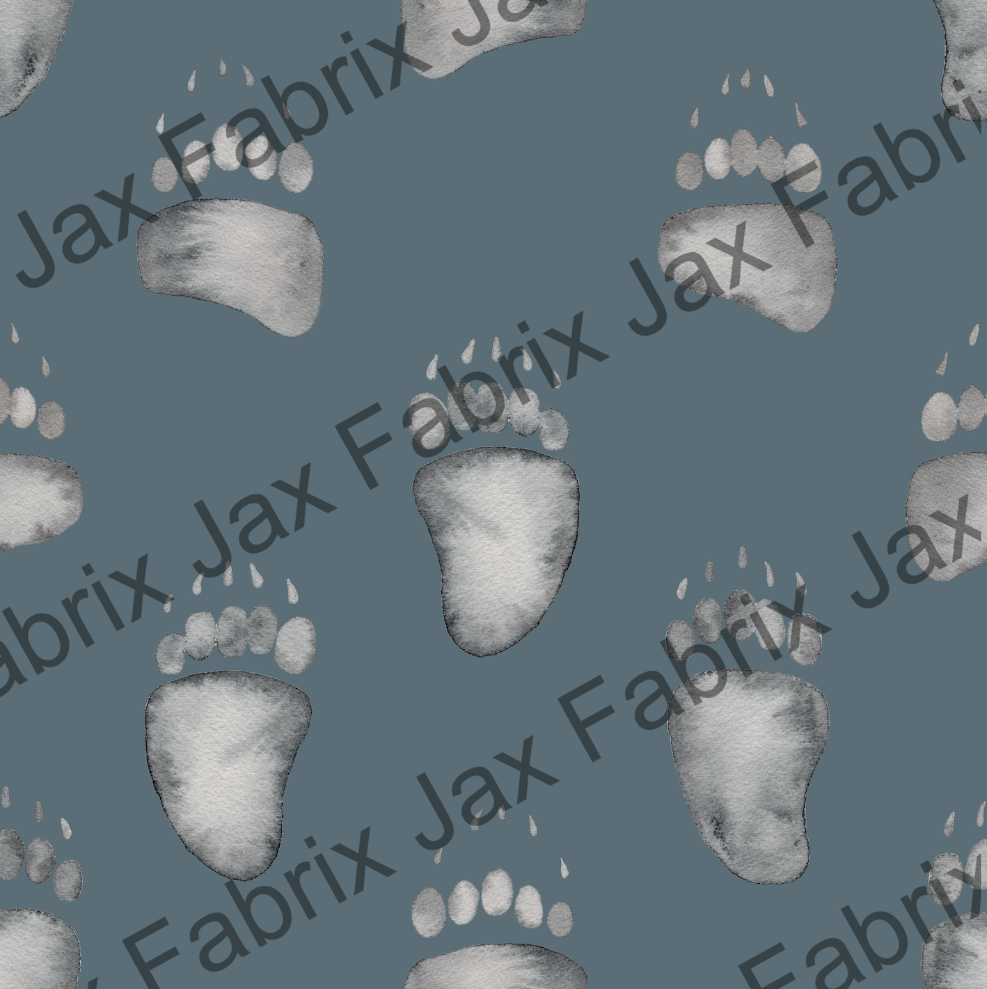 Watercolor Bear Tracks Slate SAMD255
