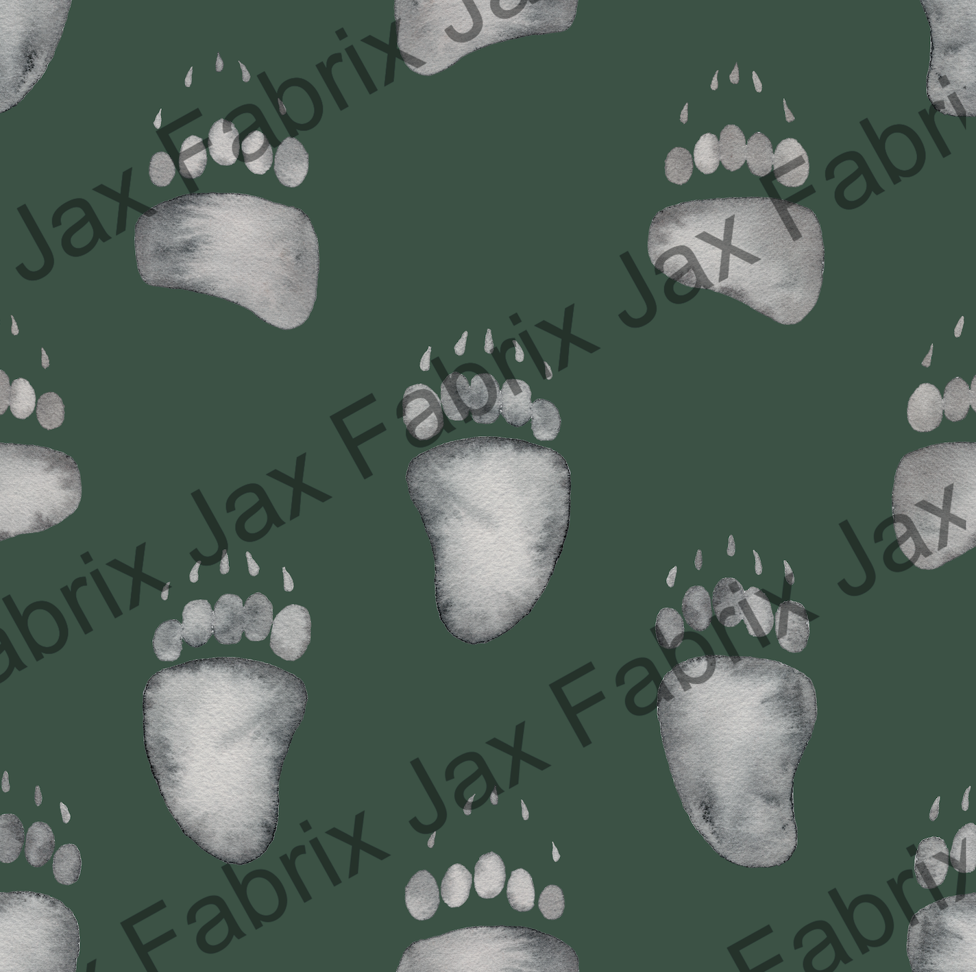 Watercolor Bear Tracks Evergreen SAMD258
