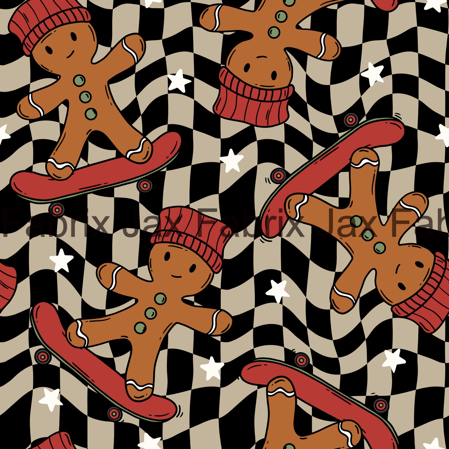 Christmas Skater Gingerbread Boy RPC23