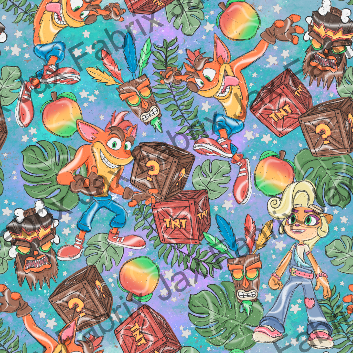 Sketchy Crash Blue Tie Dye PC597