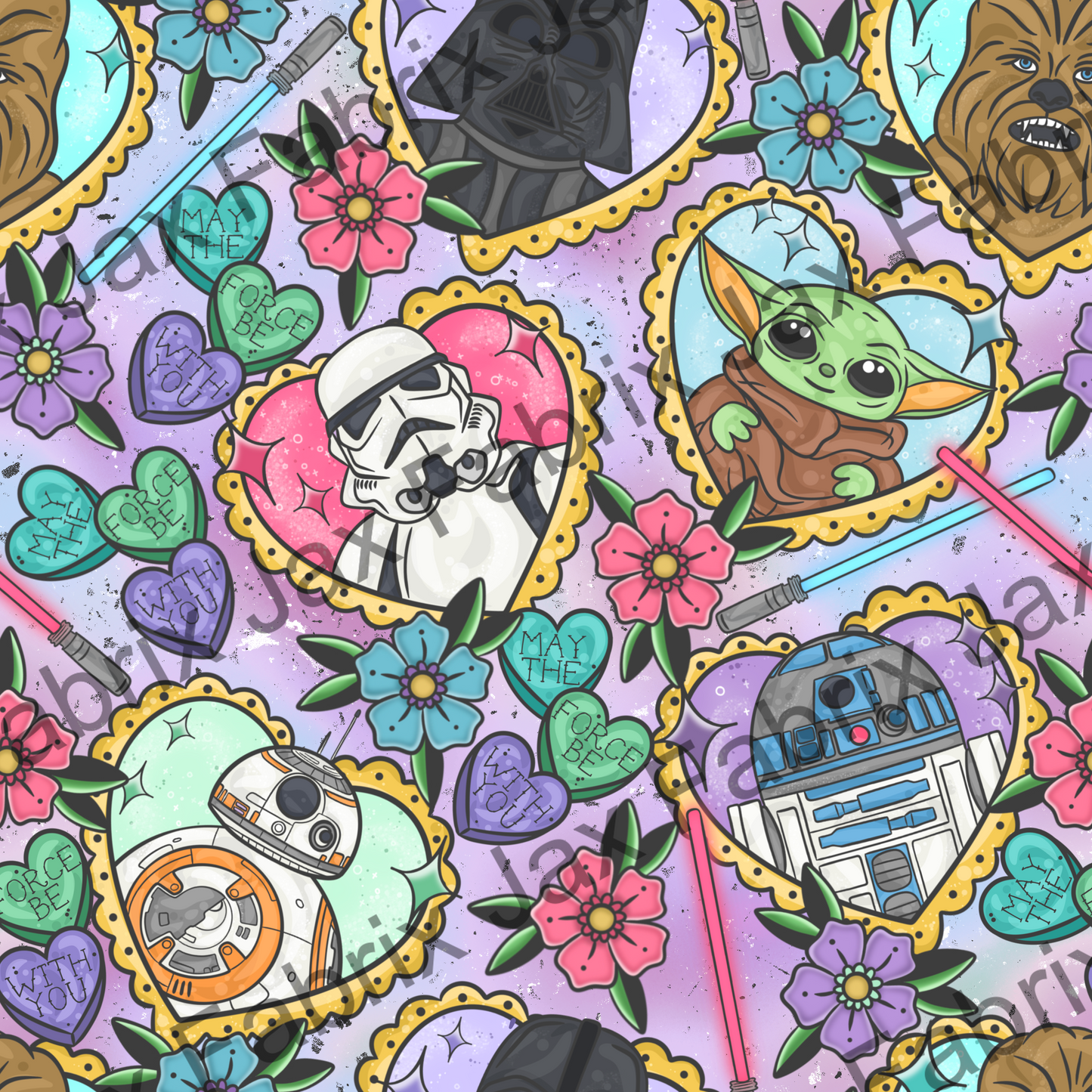 Tattoo Space Wars Purple Multi PC317