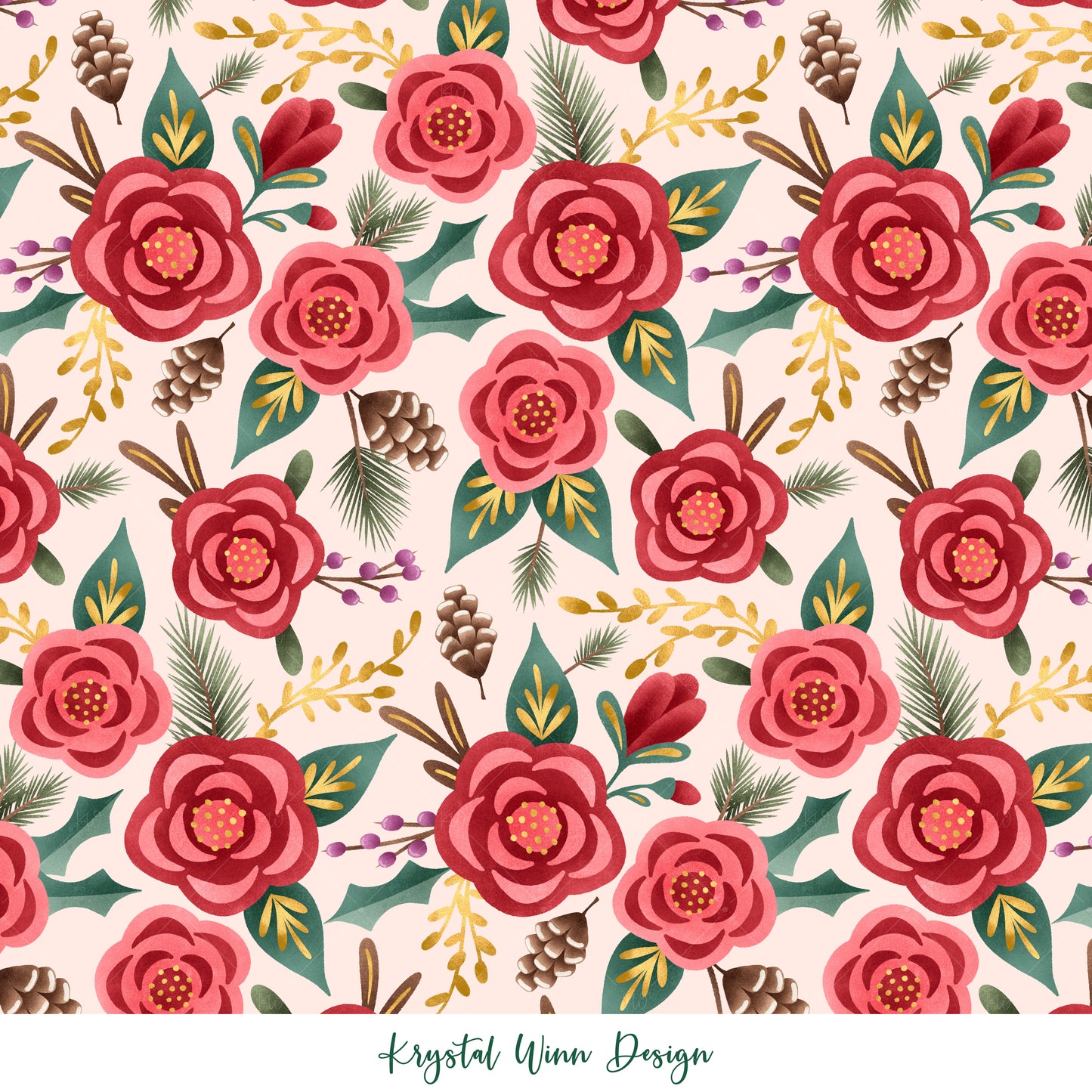 Sugar Plum Fairy Floral Cream KW223