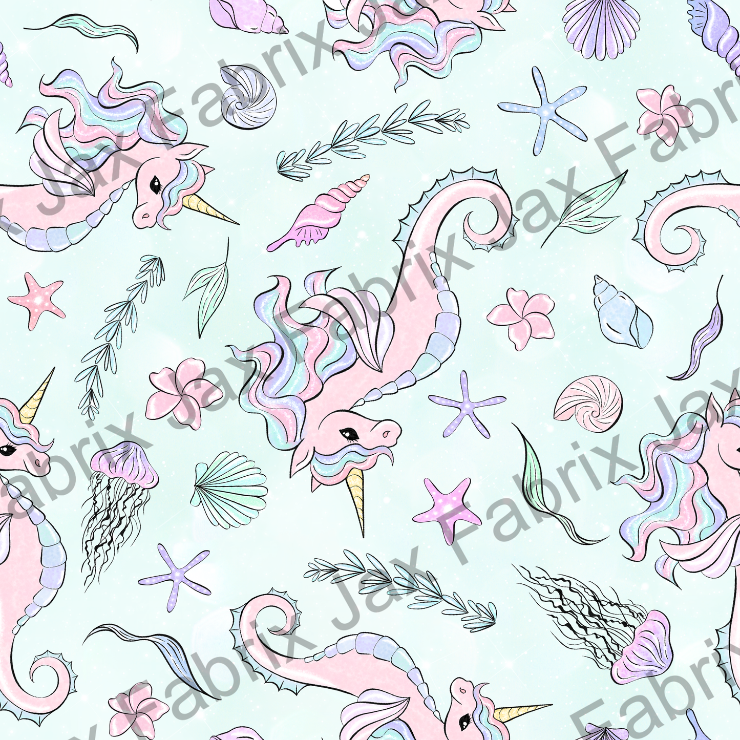 Unicorn And Seahorse RAE242