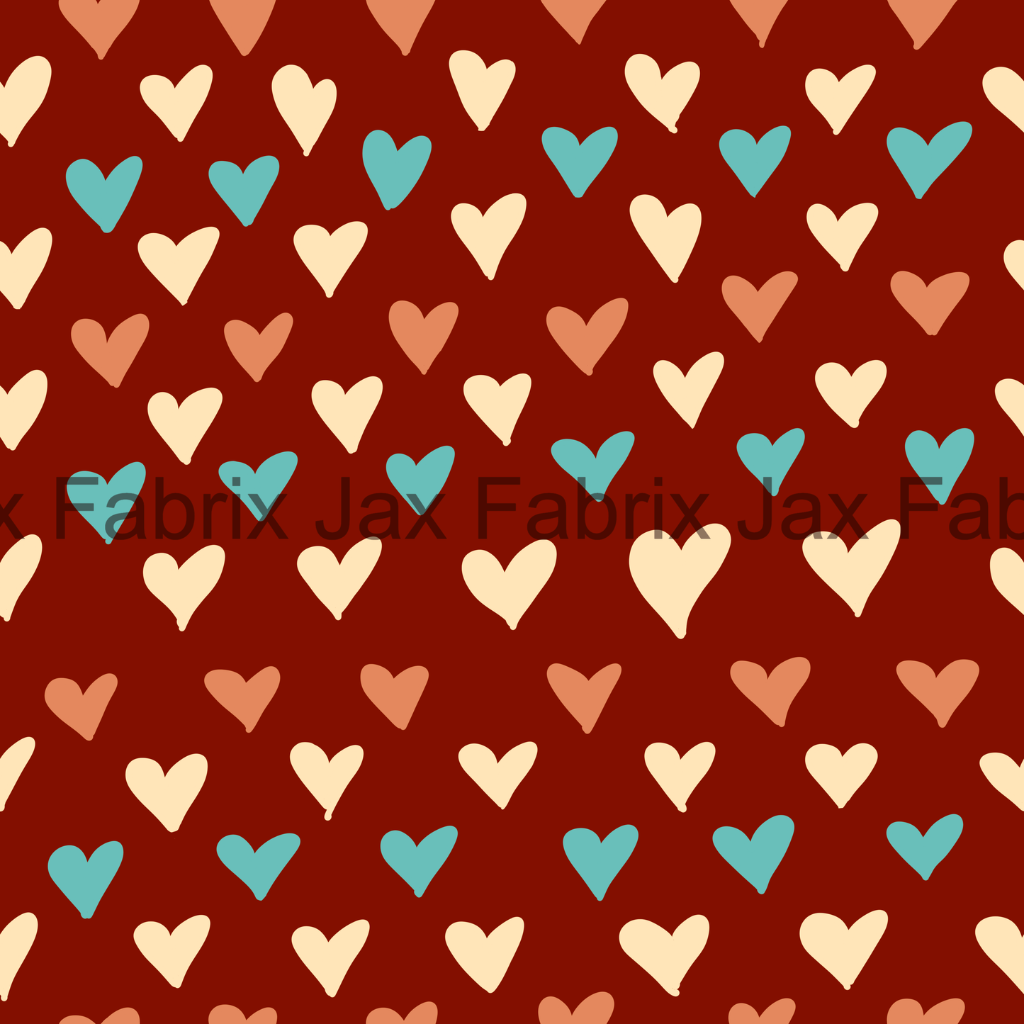 Groovy Vintage Hearts Chili Powder AMD149