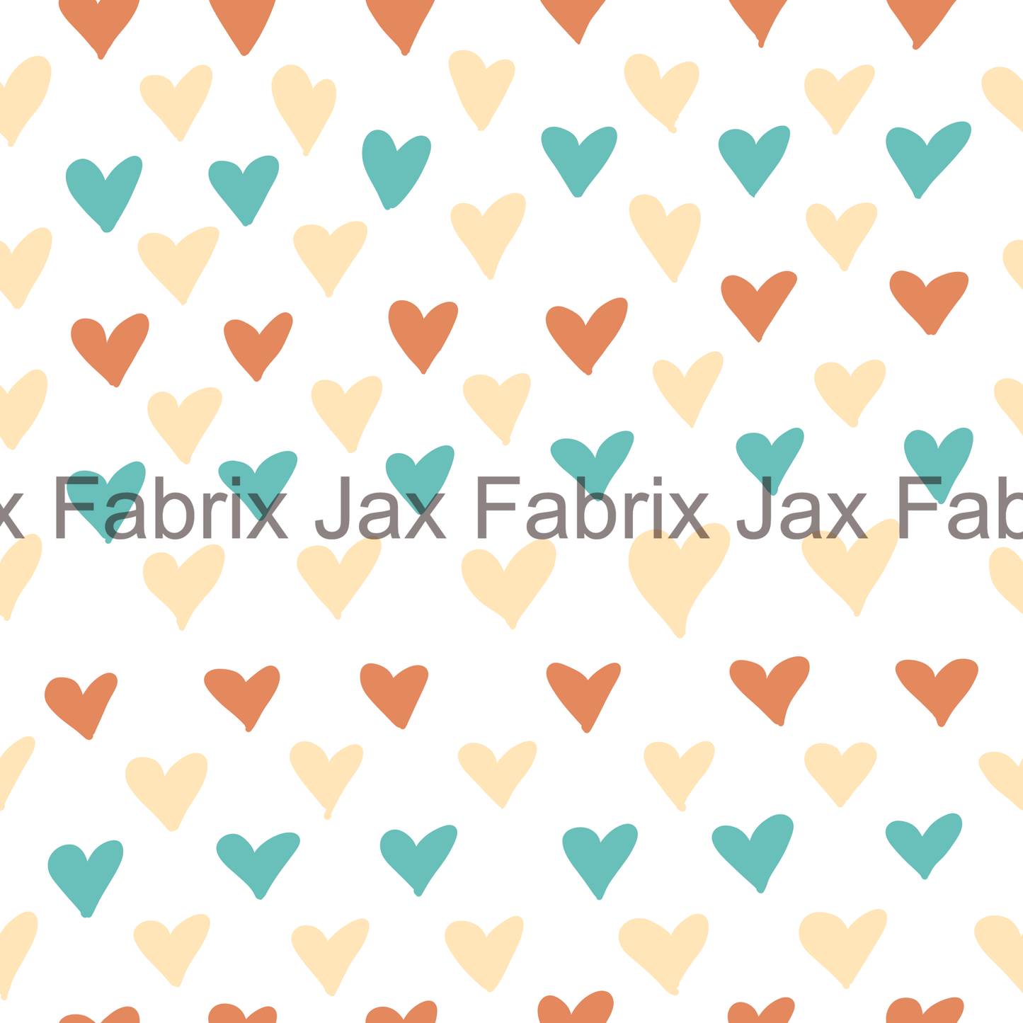 Groovy Vintage Hearts White AMD152