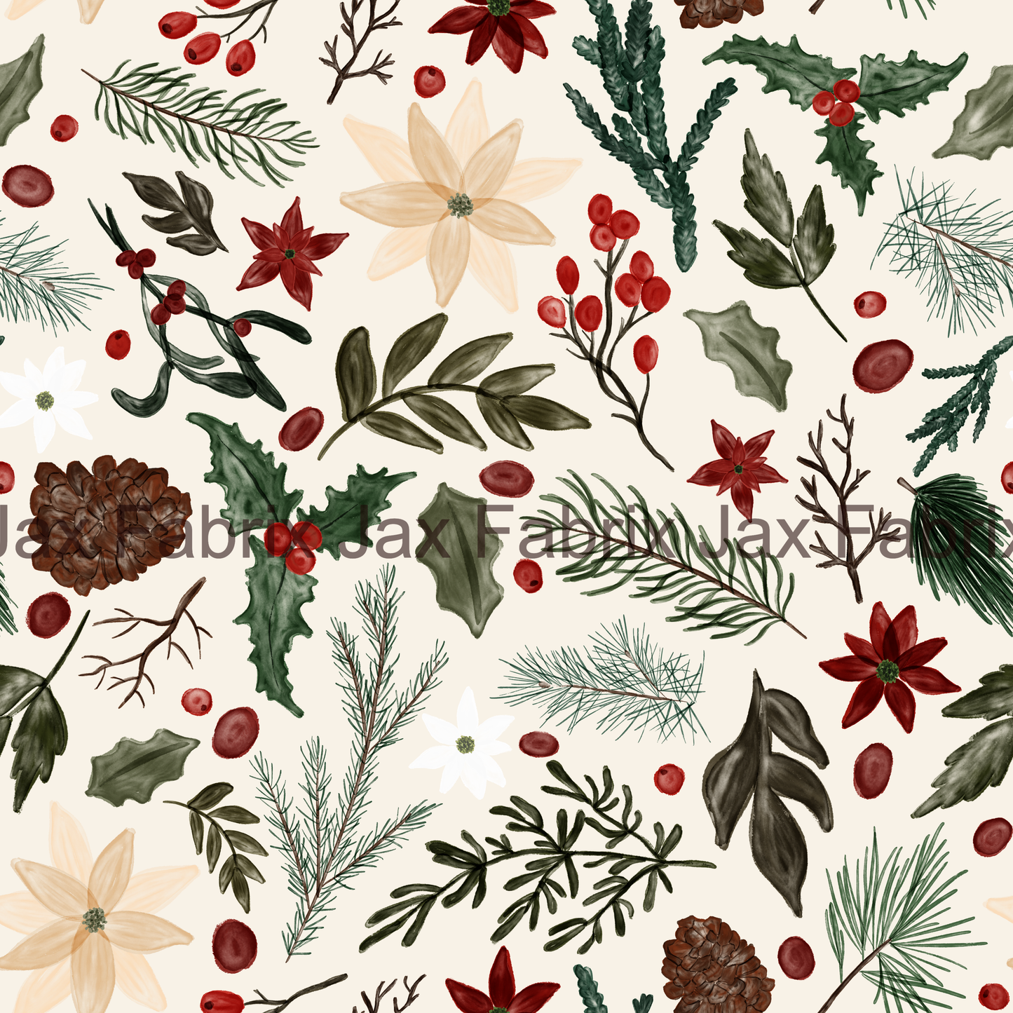 Watercolor Winter Foliage RAE1