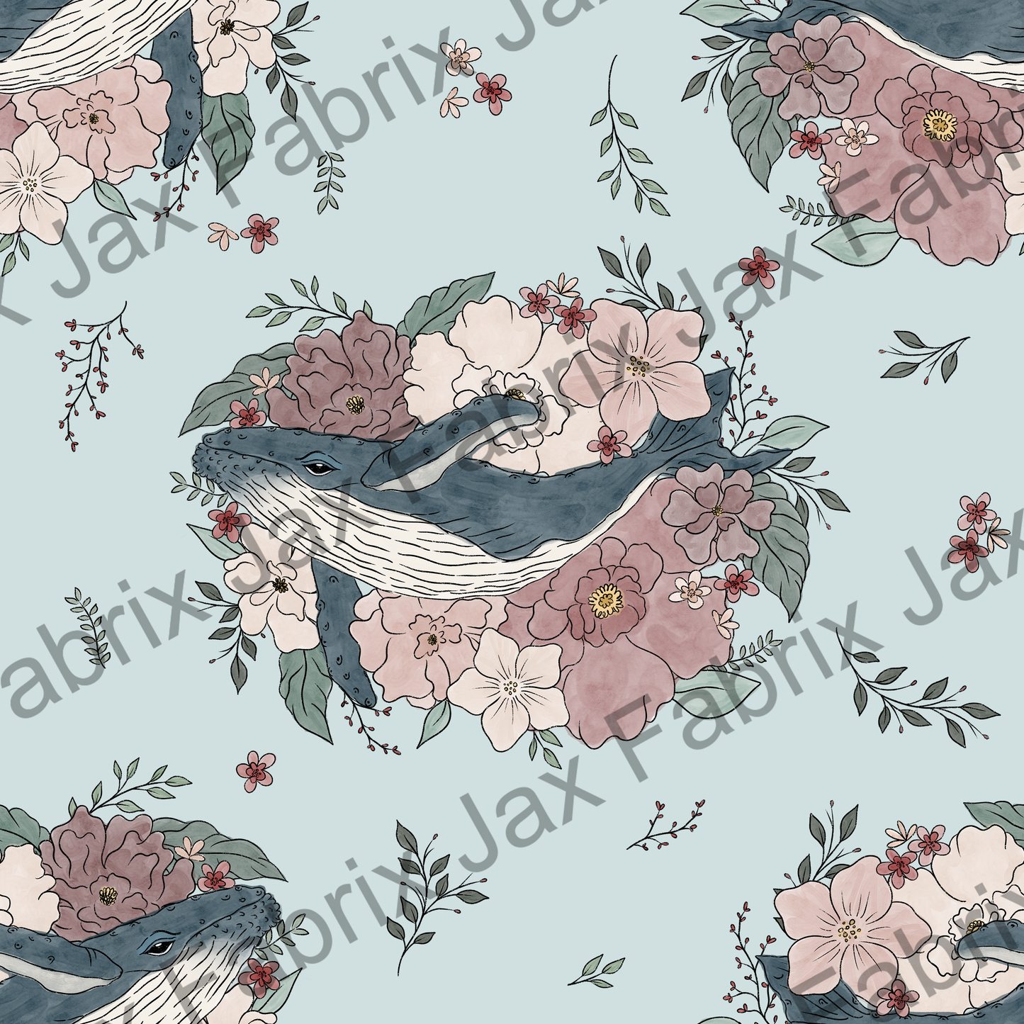 Whale Floral RAE240